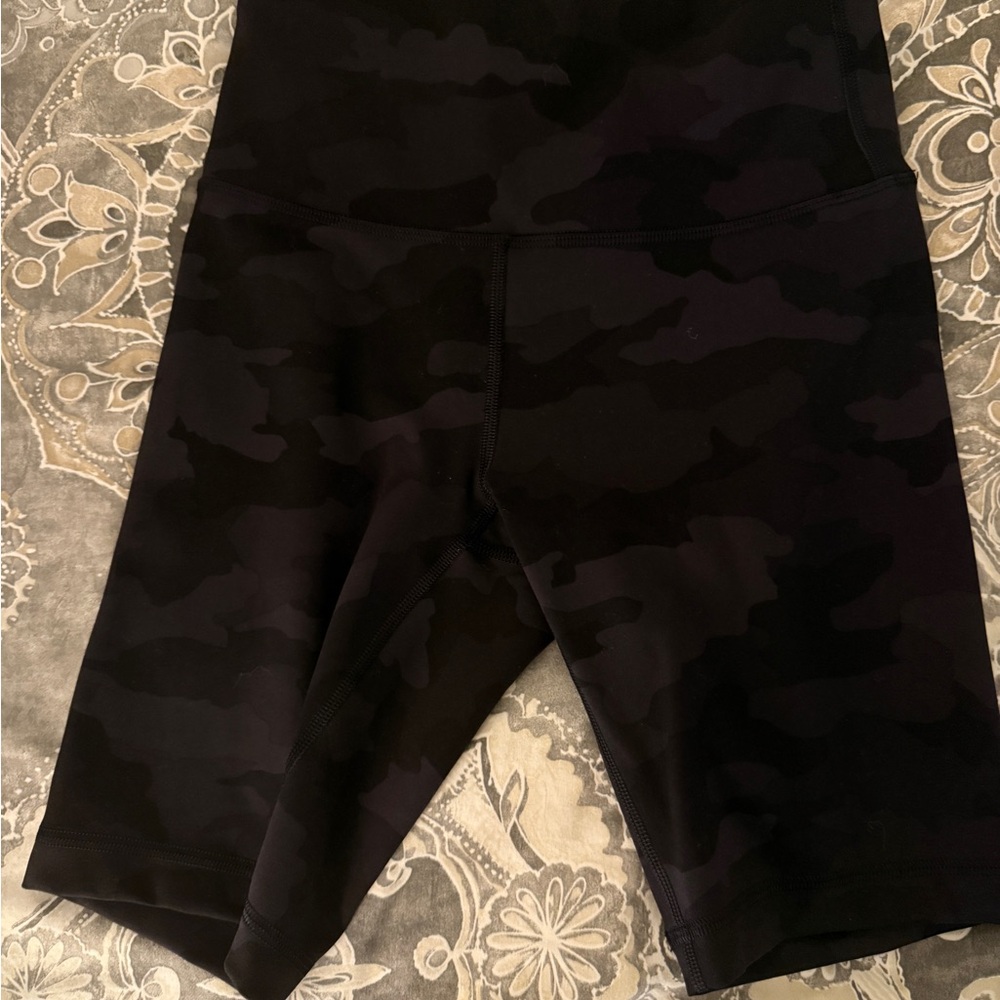 Lululemon Athletica Black Camo Athletic Shorts